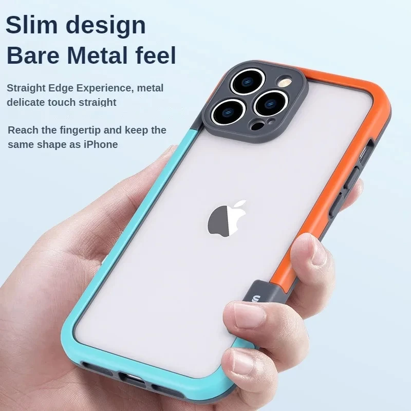 Color: Brown, Ships From: CHINA, Material: PU - Better Heat Dissipation Dual Color Bumper Border Soft Phone Case For iPhone 17 16 15 14 13 12 11 Pro Max 7 8 Plus XS XR