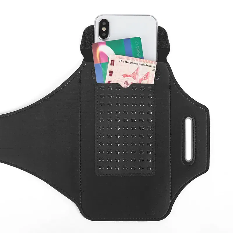 Color: Blue - HAISSKY Running Sport Armbands For iPhone 15 14 13 12 11 Pro Max 14 Plus Samsung S23 Ultra Zipper Arm Bag Case For AirPods Pro 3