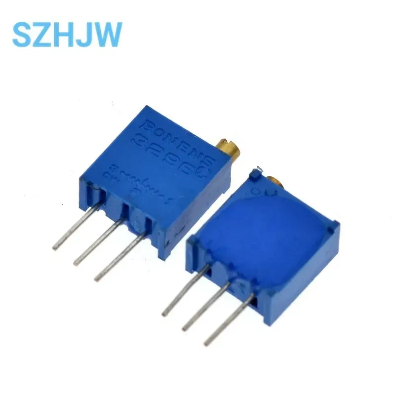 Resistance: 2K Ohm - 10PCS 3296 potentiometer Kit High Precision 3296W Variable Resistor 100R -1M 200R 500R 1k 2k 5K 10K 20K 50K 100K 200k 500k