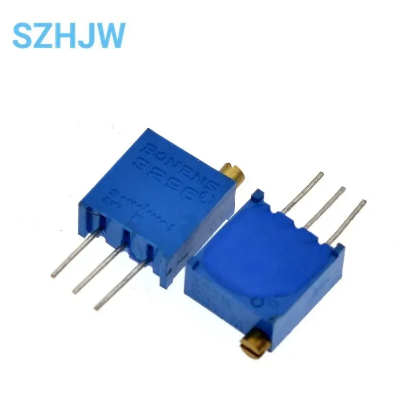 Resistance: 2K Ohm - 10PCS 3296 potentiometer Kit High Precision 3296W Variable Resistor 100R -1M 200R 500R 1k 2k 5K 10K 20K 50K 100K 200k 500k