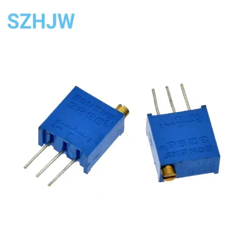 Resistance: 2K Ohm - 10PCS 3296 potentiometer Kit High Precision 3296W Variable Resistor 100R -1M 200R 500R 1k 2k 5K 10K 20K 50K 100K 200k 500k