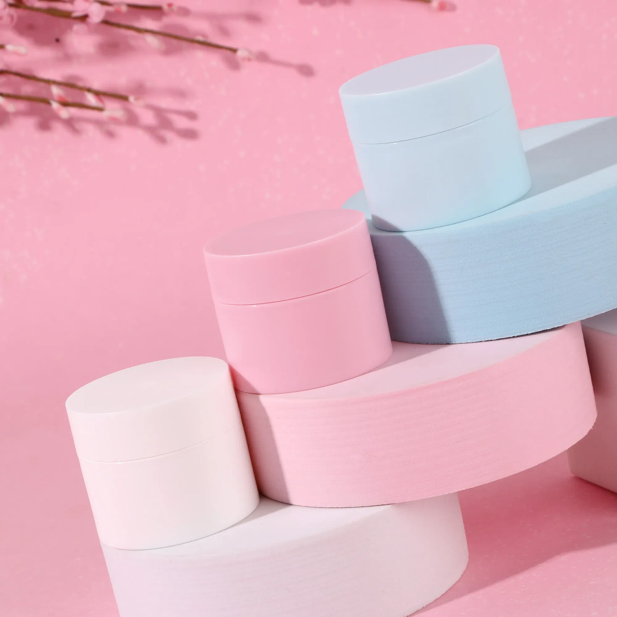Color: Light Grey, Specifications: 18ml, Ships From: CHINA - 5g /15g/20g/30g/50g Empty Tight Waist Container Empty Travel Pp Facial Cream Jar Cosmetic Plastic Box Cosmetic Refillable Bottle