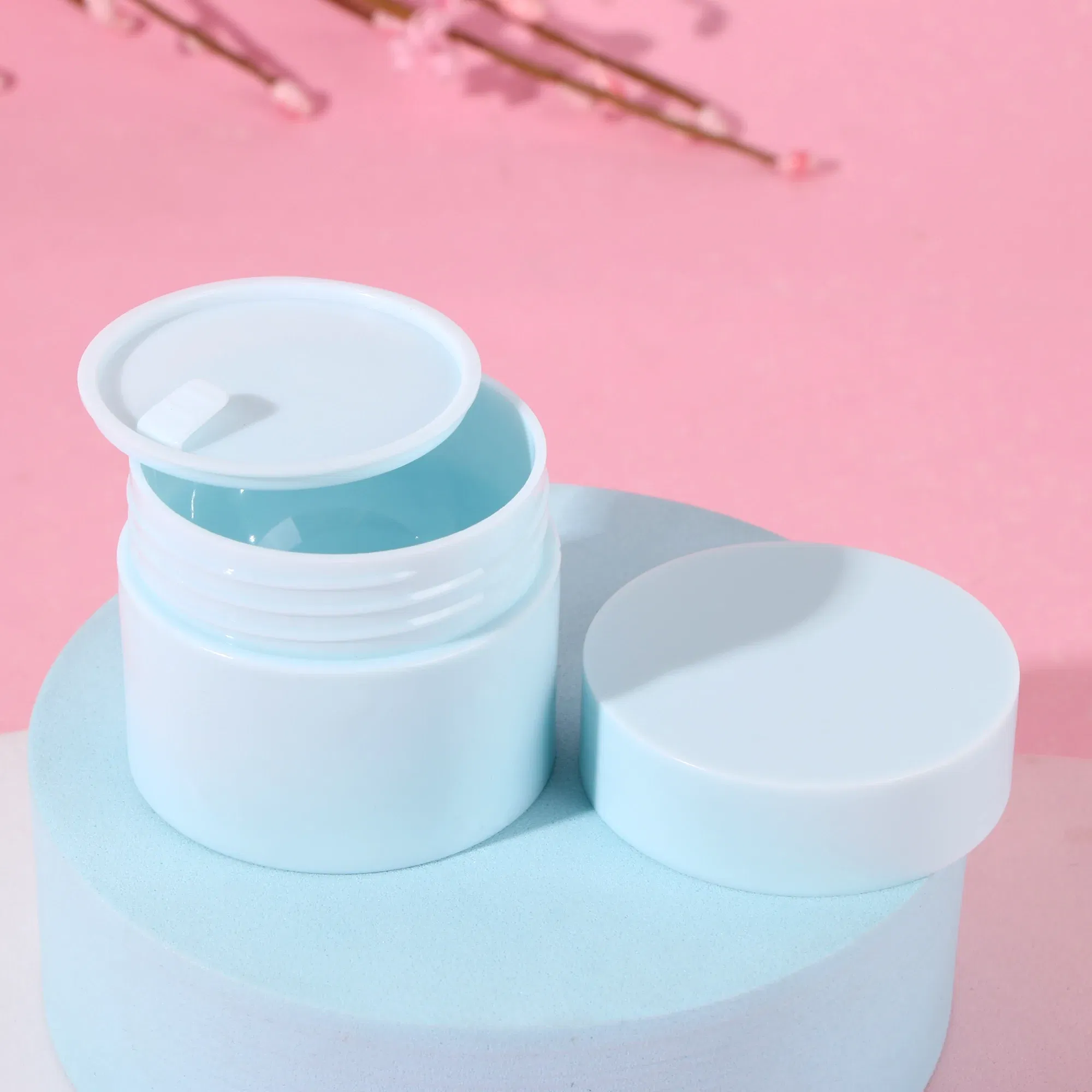 Color: Light Grey, Specifications: 18ml, Ships From: CHINA - 5g /15g/20g/30g/50g Empty Tight Waist Container Empty Travel Pp Facial Cream Jar Cosmetic Plastic Box Cosmetic Refillable Bottle