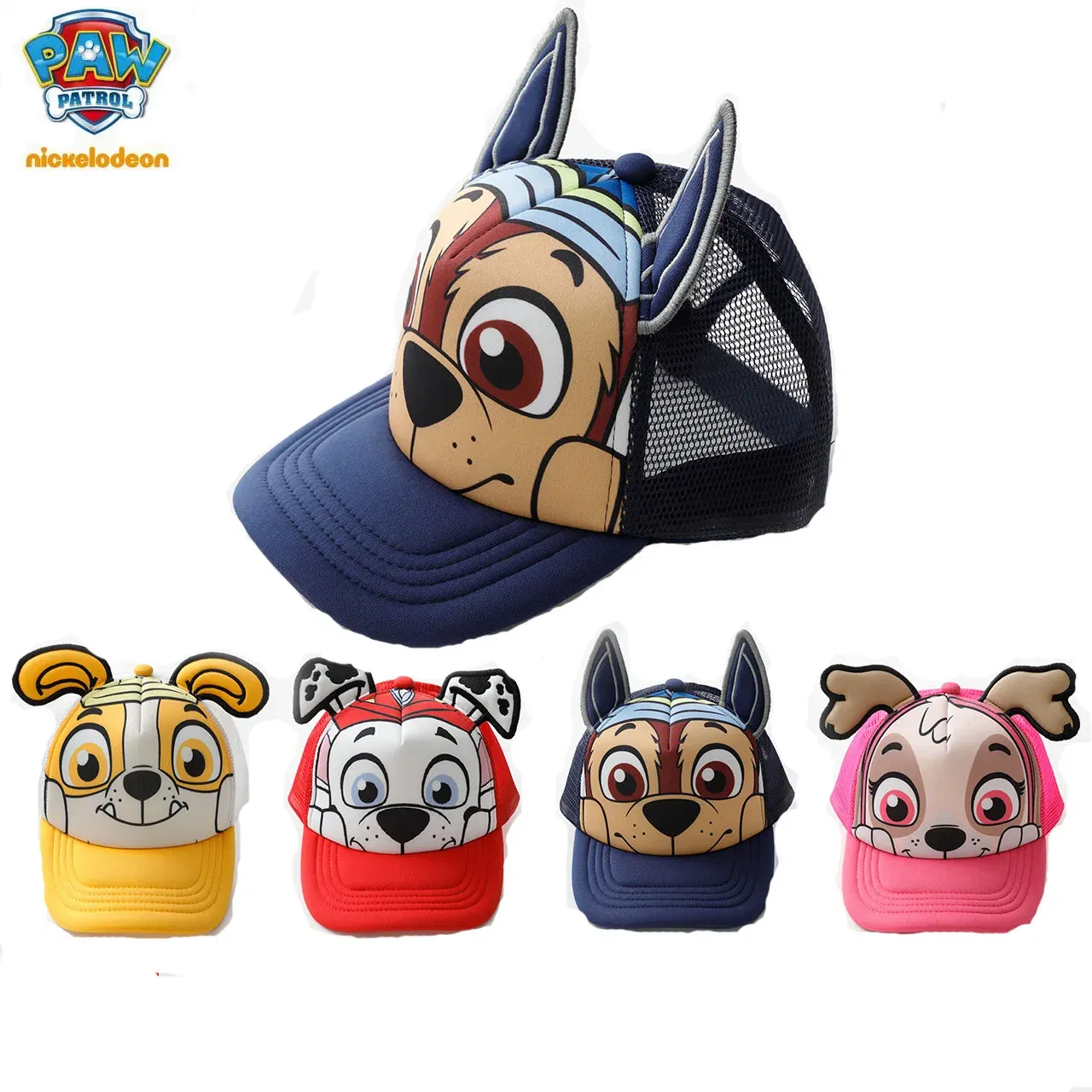 Color: green - Genuine Paw Patrol Cartoon Child Baseball Cap Hip Hop Mesh Sun Protection Sun Hat Boys Girls Caps Snap back Hats Sports Hat