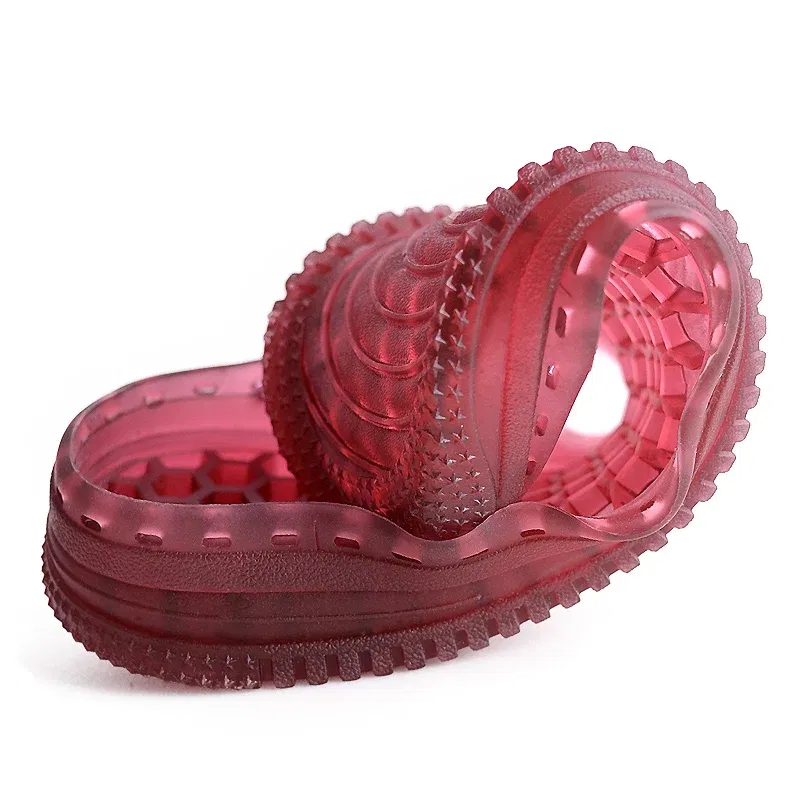 Color: Red, Shoe Size: 2 - 1 Pair Soft Rubber Soles Hand-woven Hook Line Soles Anti-slip Shoe Patch Durable Repair Replacement For Boot Shoes
