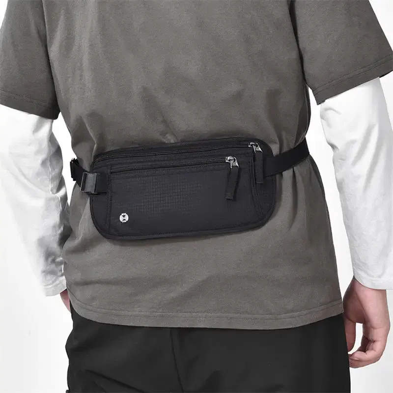 Color: Blue - Travel Waist Bag Money Belt Slim Passport Holder RFID Blocking Travel Invisible Pouch Protect Cash Credit Cards Travel Documents