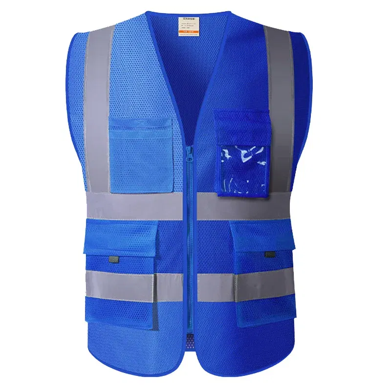 Color: Black, Size: XXL - SFVEST MENS WOMEN HI VIS VIZ EXECUTIVE VEST WAISTCOAT TWO INCHES WIDTH REFLECTIVE SAFETY LARGE POCKETS FREE DELIVERY