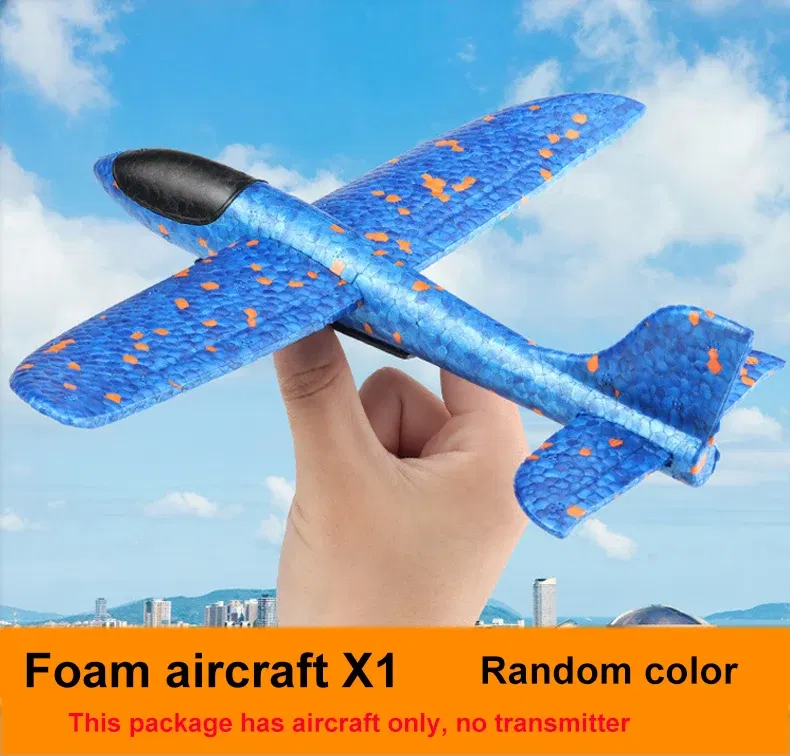 Color: WHITE - Airplane Launcher Toys Outdoor Sports Flying Toys Children's Foam Ejection Aircraft Toys Birthday Gifts for Boys Girls