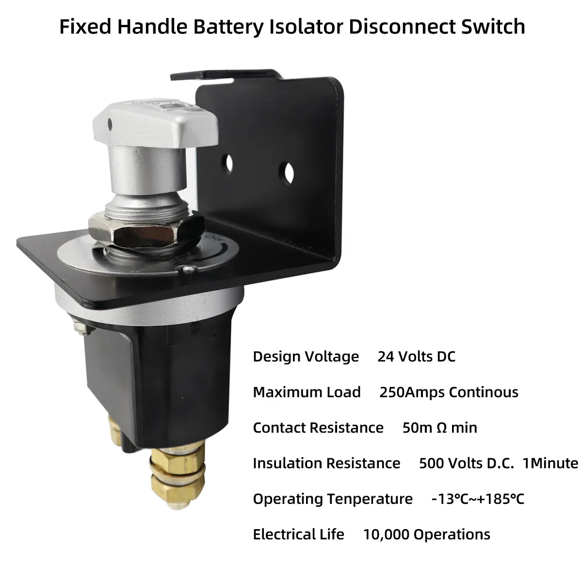 Color: WHITE - 1500A Heavy Duty Battery Switch Battery Fixed Handle Isolator with Lock-Out Plate Fits Polarity Negative  for Autos Cars Boat RV