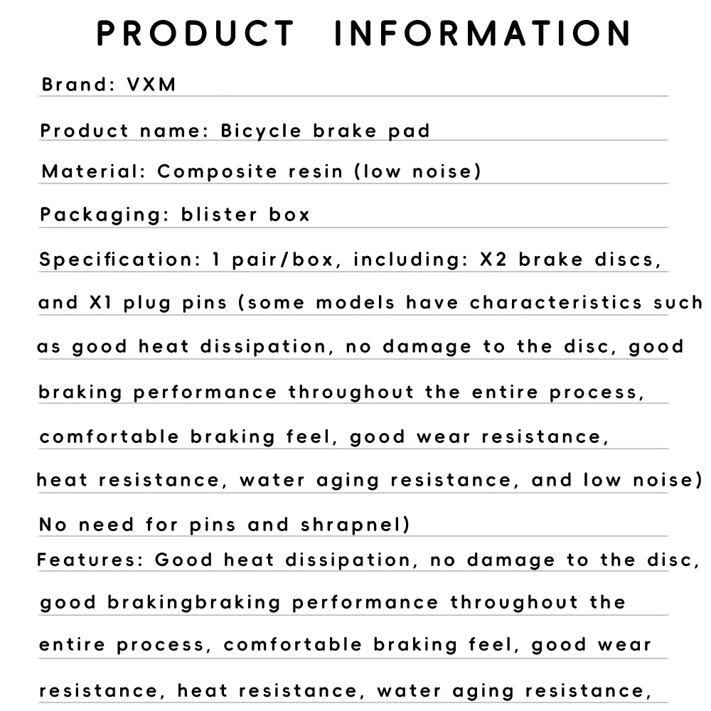 Color: Red - VXM MTB Bike Cycling Hydraulic Disc Brake Pads Resin semi-metallic for SHIMANO AVID HAYES Magura Formula M8020 DB Bicycle Parts