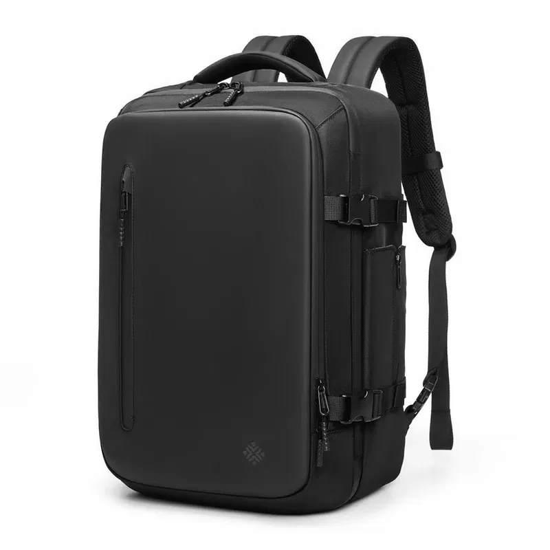 Color: Beige - Travel Men vacuum compression Backpack Business 16 inch Laptop Backpack waterproof school outdoor Hiking backpack For Pumps