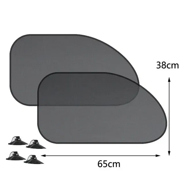 Color: Yellow, Ships From: CHINA - Car Sun Shade UV Protection Folding Auto Rear Window Sunshade 100x50cm Universal Mesh Back Window Visor with Suction Cups