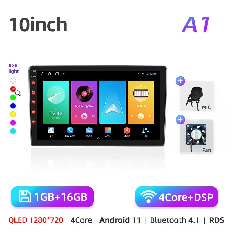 Color: PURPLE, Ships From: CHINA - Car radio with GPS Multimedia player with Android 12 7/9/10''2 Din Universal Stereo Carplay AUTO for Volkswagen, Nissan, Hyundai