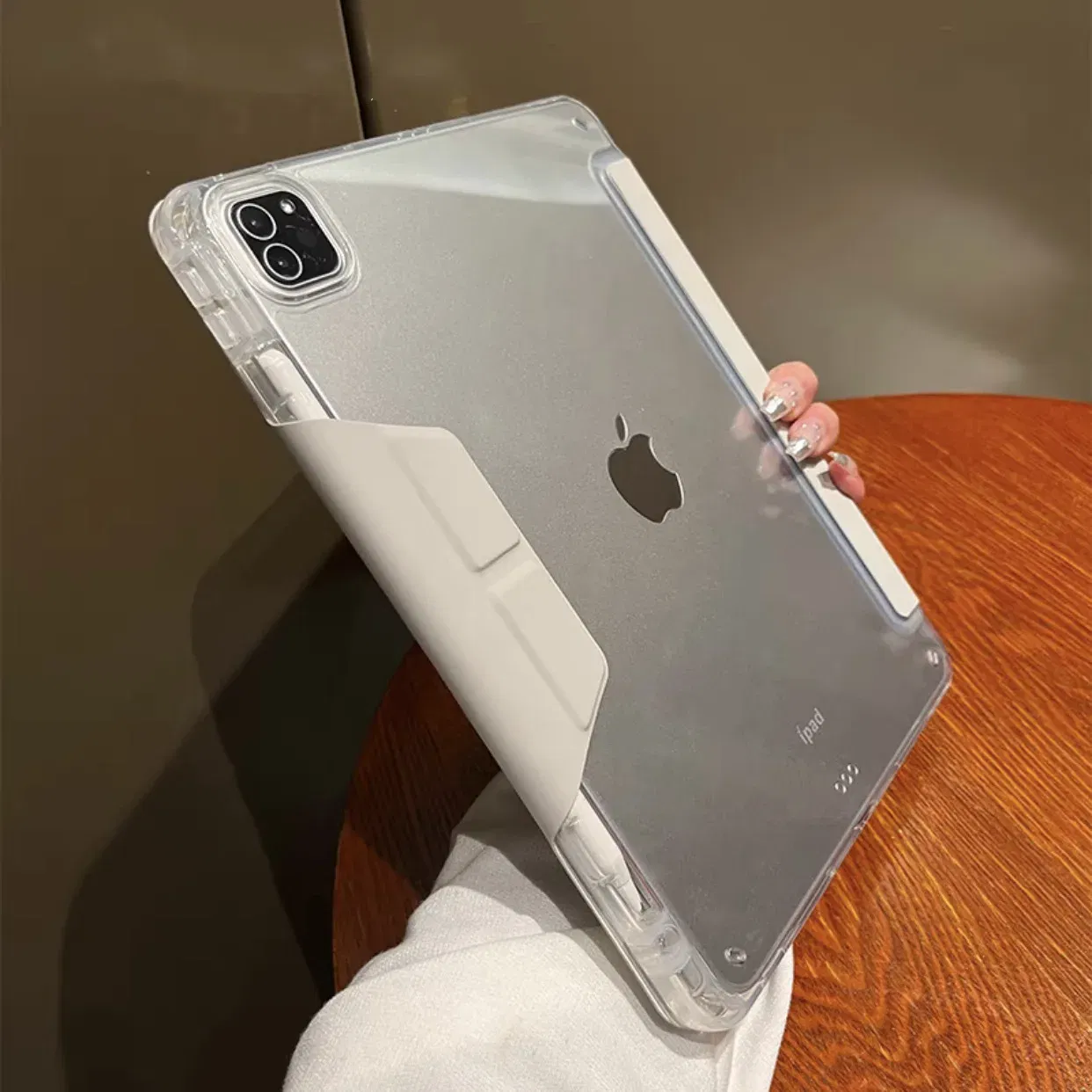 Color: GRAY, Size: FOURTEEN - Case Magnetic for iPad Air 11 Cover iPad Air 4 5 10th 10.9 9.7 7th 8th 9th Gen 10.2 3 pro 10.5 11 With Y-Shaped Fold Clasp Funda