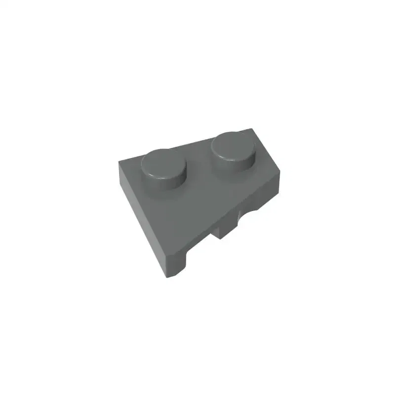 Color: Dark Bluish Gray - Gobricks 10PCS Parts Wedge, Plate 2 x 2 Left Compatible with 24307 pieces of children's toys Building Blocks Educatonal Techni