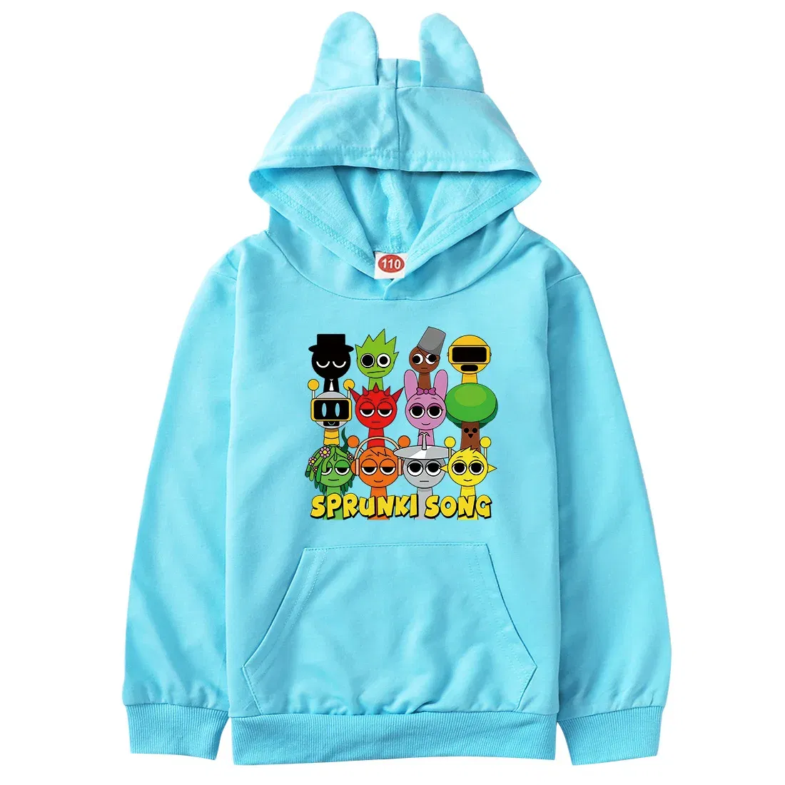 Color: Beige, Kid Size: 5 - Sprunki Hoodie Kids Game Incredibox Clothes Baby Girls Cartoon Hooded Sweatshirt Teen Boys Spring Fall Sweater Children Clothing