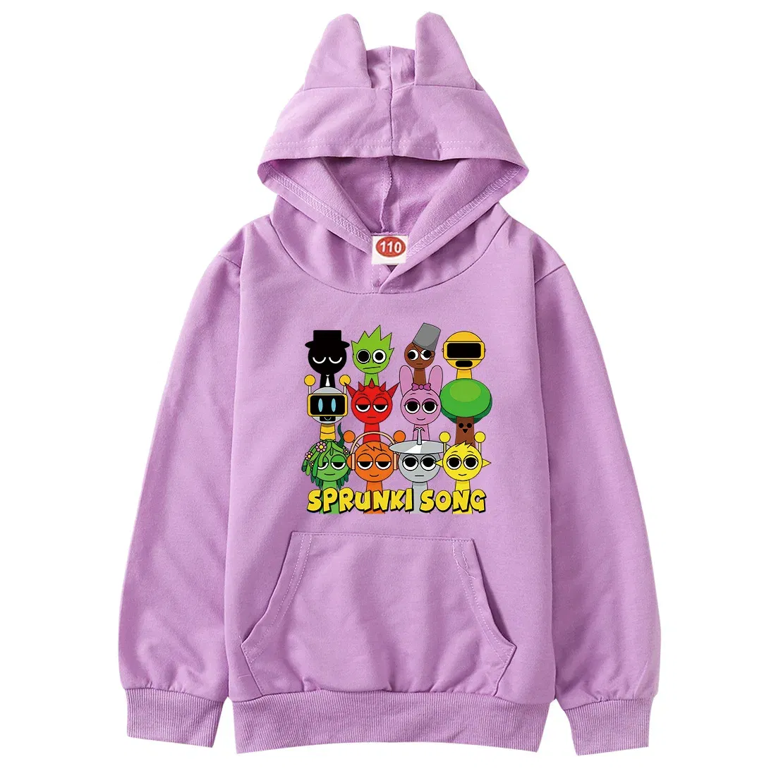 Color: Beige, Kid Size: 5 - Sprunki Hoodie Kids Game Incredibox Clothes Baby Girls Cartoon Hooded Sweatshirt Teen Boys Spring Fall Sweater Children Clothing