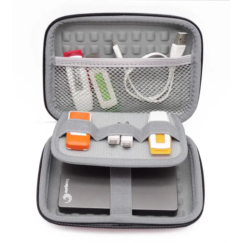 External Hard Drive Case Bag Accessories Organizer Bag For 2.5 Inch Hard Drives,Estern Digital,Toshiba,Seagate,Power Bank