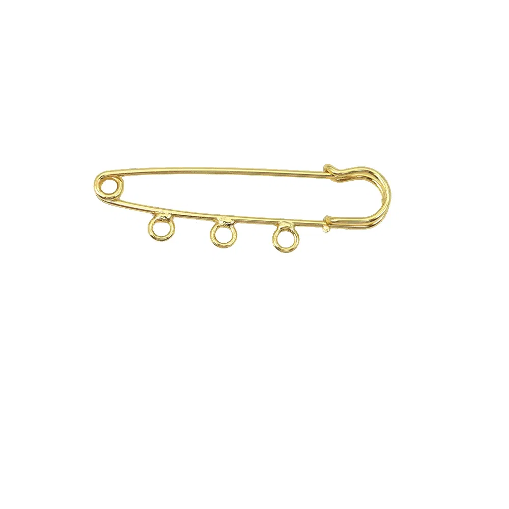 4cm 5cm 8cm 5pcs /lot Plain Gold Plated Kilt Pins DIY Craft Muslim Islam Baby Safety Pin With Loops For Kids