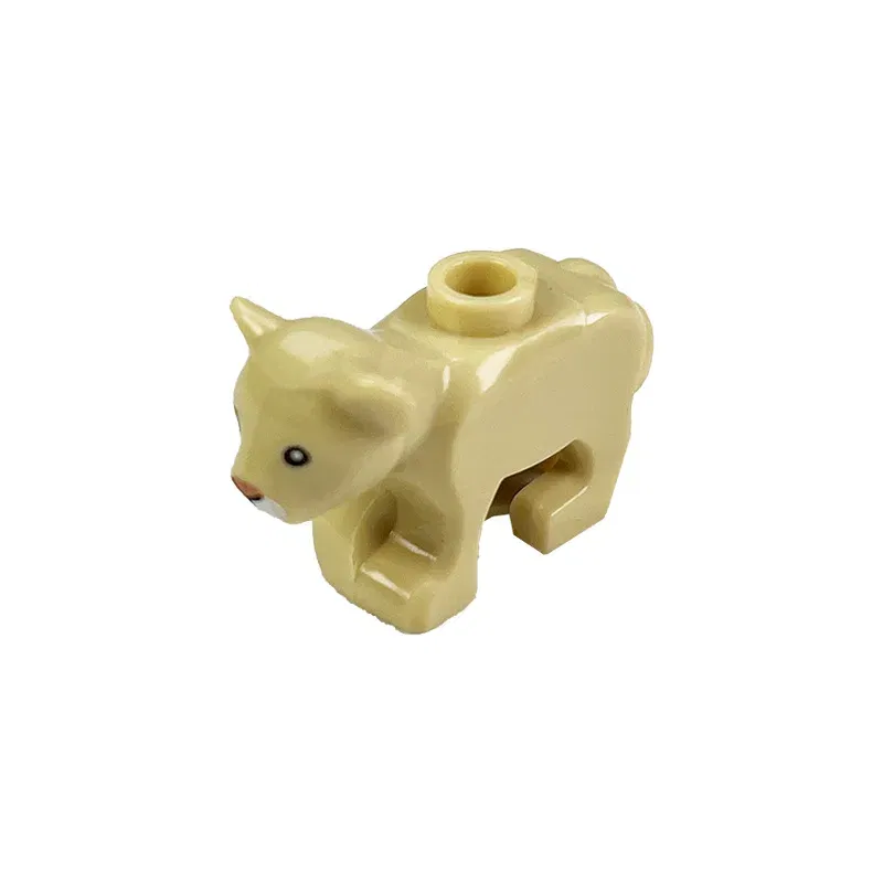 Color: light yellow - MOC City Animal Building Block Figures Hare Dairy Cow Squirrel Dolphin Pug DIY Farm Street View Accessories Bricks Toys Gifts