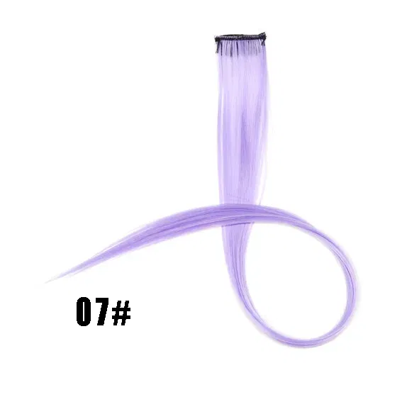Color: NC/4HL, Stretched Length: 22inches - 22" Long 37 Colors Synthetic Straight Hairpieces Hair Extensions Anti-flaming Clip In One Piece Synthetic Hair Extension