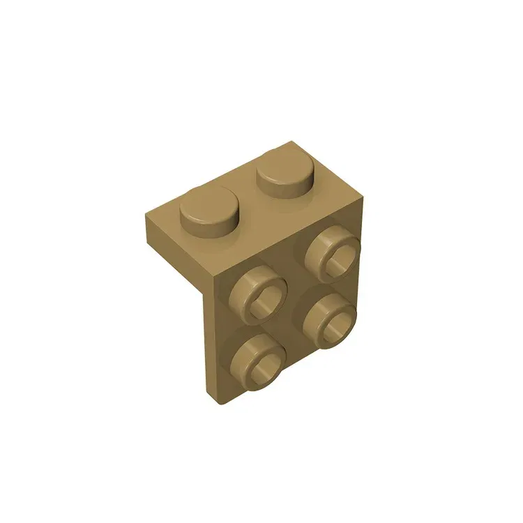 Color: green - Gobricks GDS-641 ANGLE PLATE 1X2 / 2X2 compatible with lego 44728 21712 92411 children's toys Assembles Building Blocks