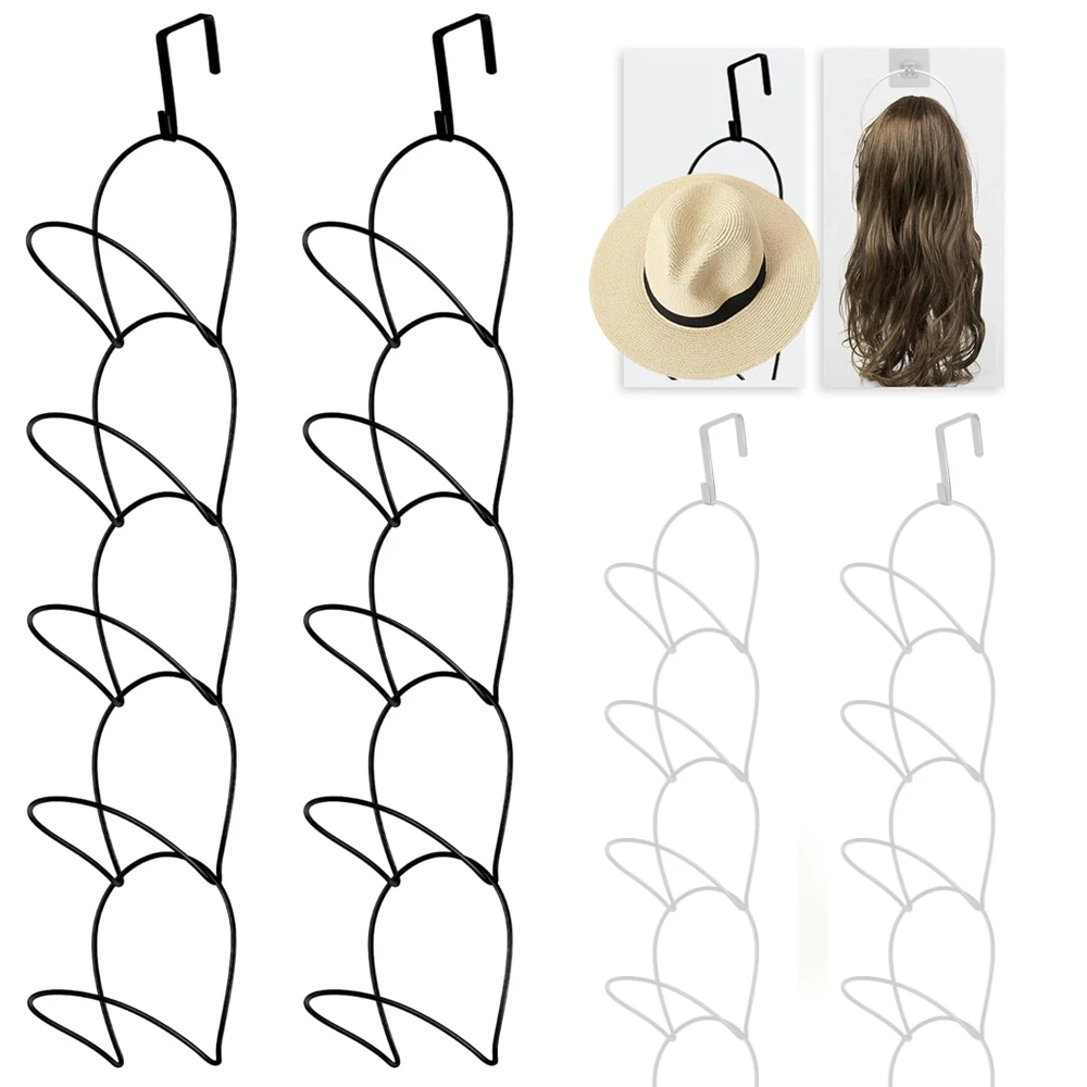 Color: Burgundy - 10 Pack wig Holder Organizer Closet Hanging Baseball Cap Display Storage Rack for Scarves Handbags Hanging Hook wig tool