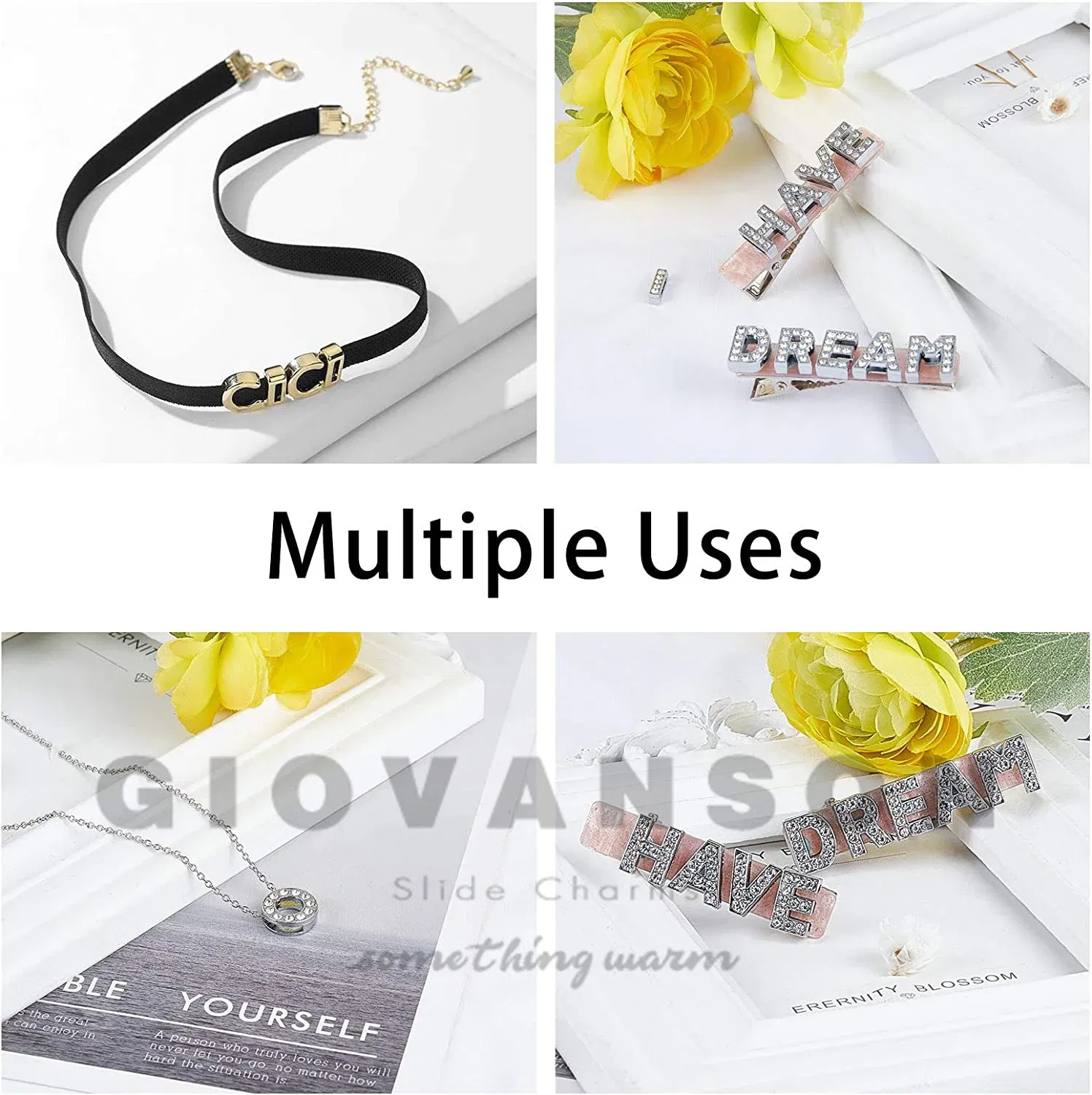 Color: Maroon - Rhinestone Slide Charms Letters For Jewelry Making Women Bracelet 8mm Alphabet A-Z Pet Collar Necklace DIY Accessories Gift
