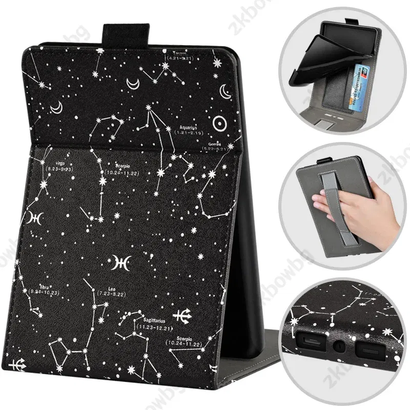 Color: black, Size: eleven - Cute Smart Case for 6.8' 6'' Kindle Paperwhite Signature 11th Generation Edition 12th 2024 7'' 7th 10th 6th M2L4EK RS23CV Cover