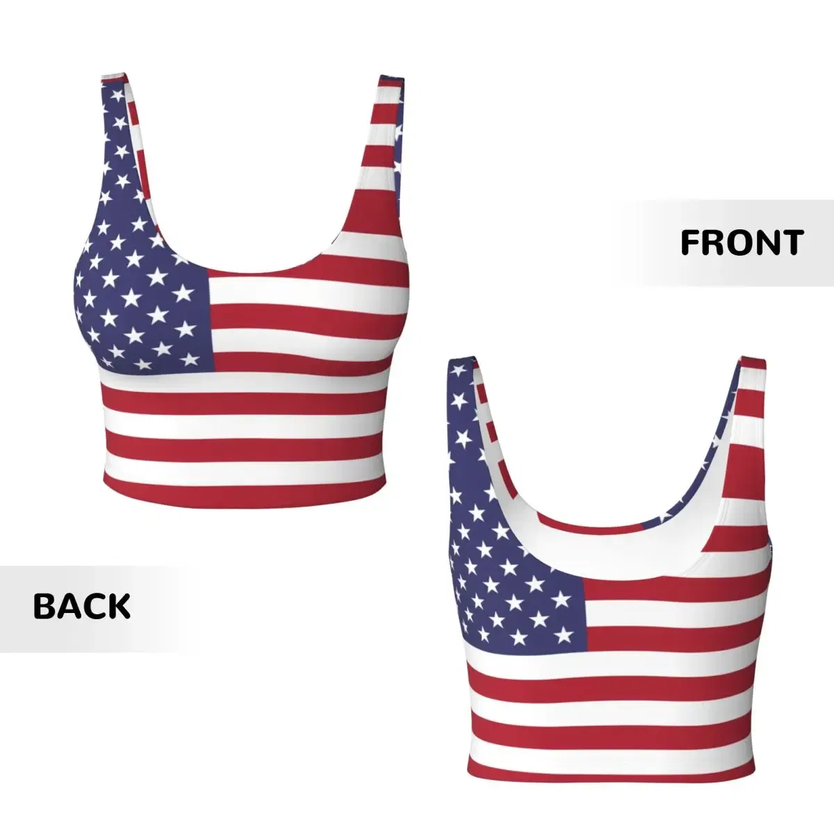 Color: black, Size: XXL - Jnited States Flag Basic Tops Women Samba Sexy V-Neck Yoga Fitness Sports Tops