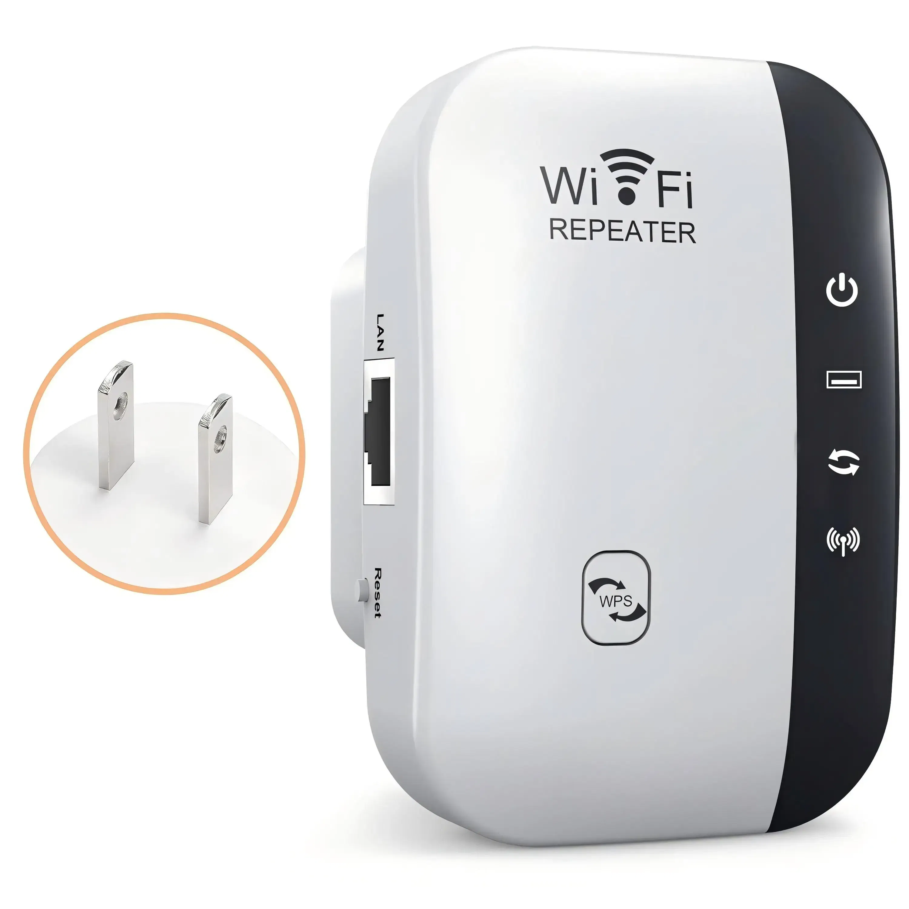 Color: Yellow - Wifi Repeater Wireless Signal Amplifier Extended Network Enhancer EU US Home Router 300m Thro