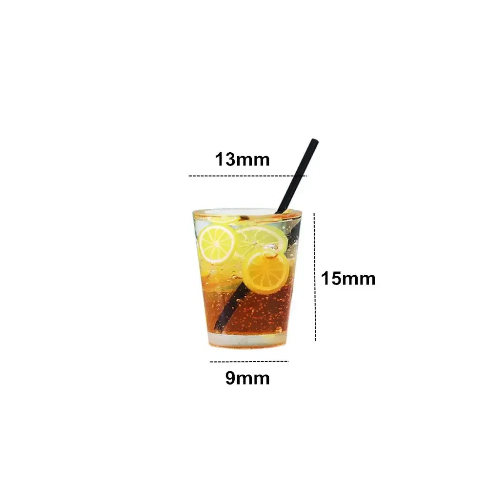 Color: Light Grey - Miniature Toy Cocktail Drinks Doll Toys Dollhouse Accessories Miniature Items Fit for 1:6/1:12 Doll House Kitchen Ornaments