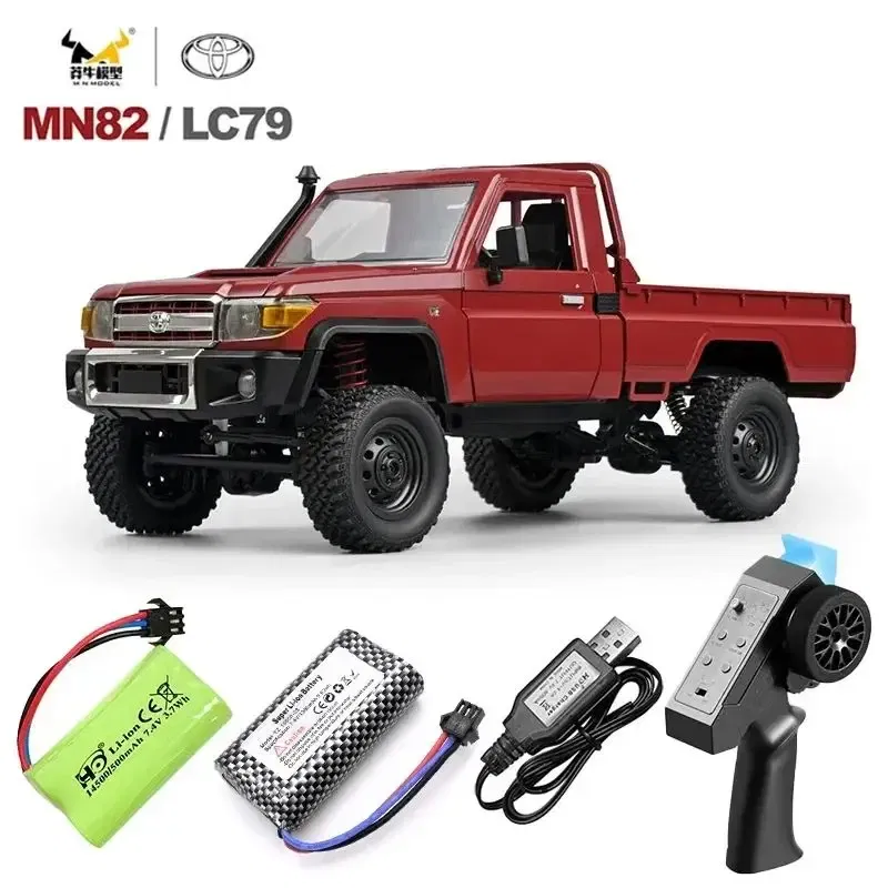 Color: black - MN82 1:12 Full Scale MN Model RTR Version RC Car 2.4G 4WD 280 Motor Proportional Off-Road RC Remote Control Car For Boys Gifts