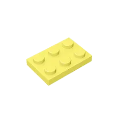 Color: Light Blue - Educational Assemblage GOBRICKS Plate 2 x 3 compatible with lego 3021 pieces of children's toys building block Particles Plate