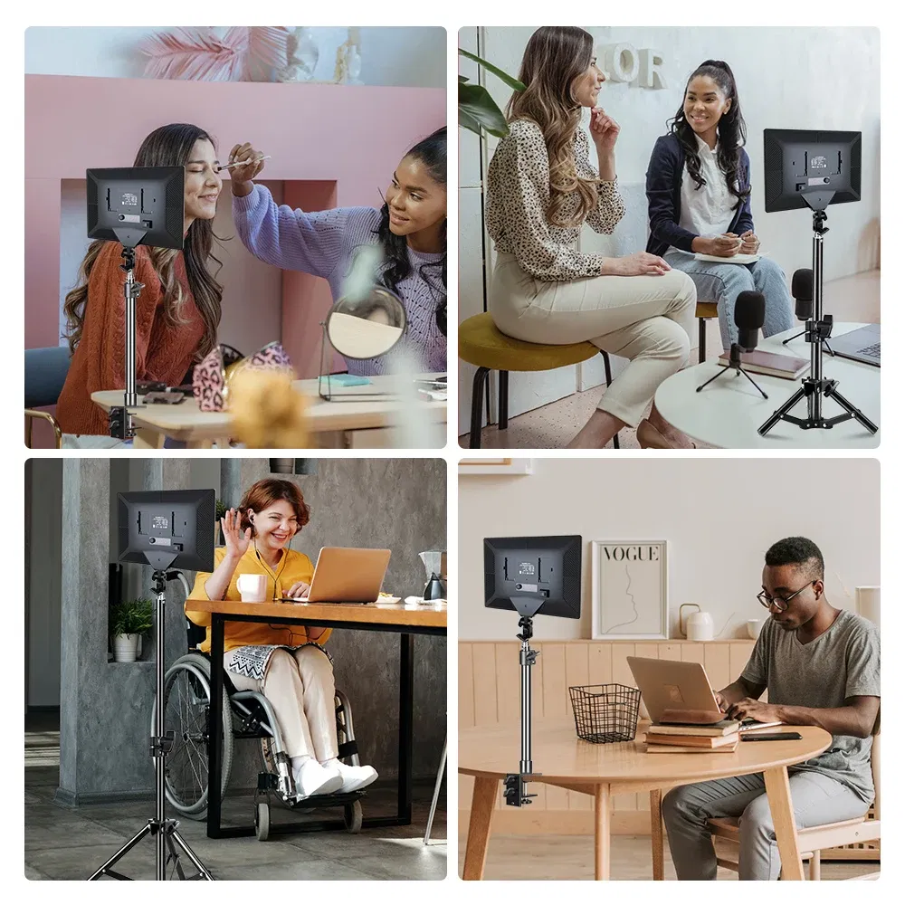 Color: Yellow, Ships From: CHINA - 14'' LED Video Light Photography Selfie Dimmable Panel Lighting Photo Studio Live Stream Fill Lamp Three Color With Tripod Stand