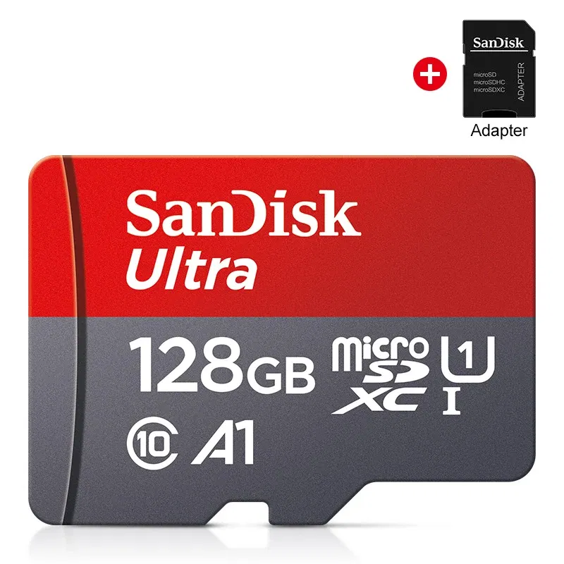 Capacity: 8GB - TFcard 64GB 16GB 32GB Memory Card 128GB Class 10 Microsd SD Card 100MB/S UHS-I A1 Card + Adapter for Phone/PC Standard Shippin