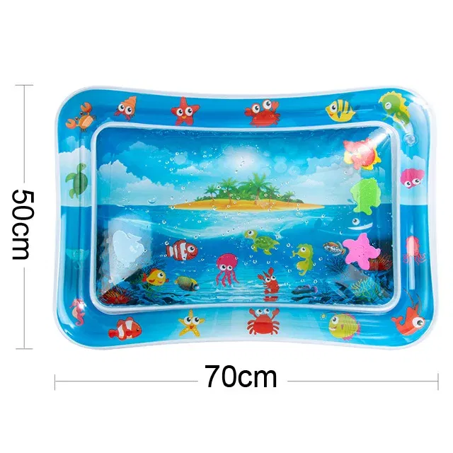 Color: green - Baby Water Play Mat Inflatable Cushion PVC Infant Tummy Time Toddler Water Pad For Kids Early Education Developing Activity Toys