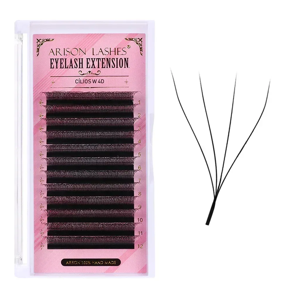 Color: Brushed Slate, Curl: C, Thickness: 0.07mm, Length: 15mm - ARISON YY Lashes and 3D/4D/5D W Shape Lashes Brasileiro Premade Volume Eyelashes Extension Soft Thin Easily Grafting Extension