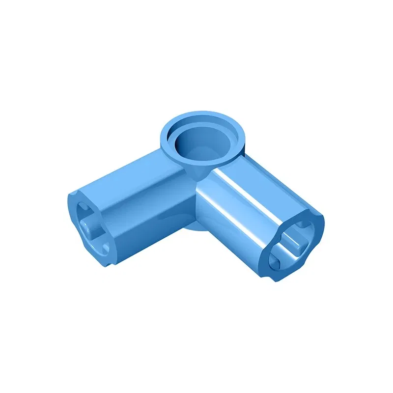 Color: SKY BLUE - Gobricks GDS-921 Technical, Axle and Pin Connector Angled #6 - 90 degrees compatible with lego 32014 pieces of children's DIY