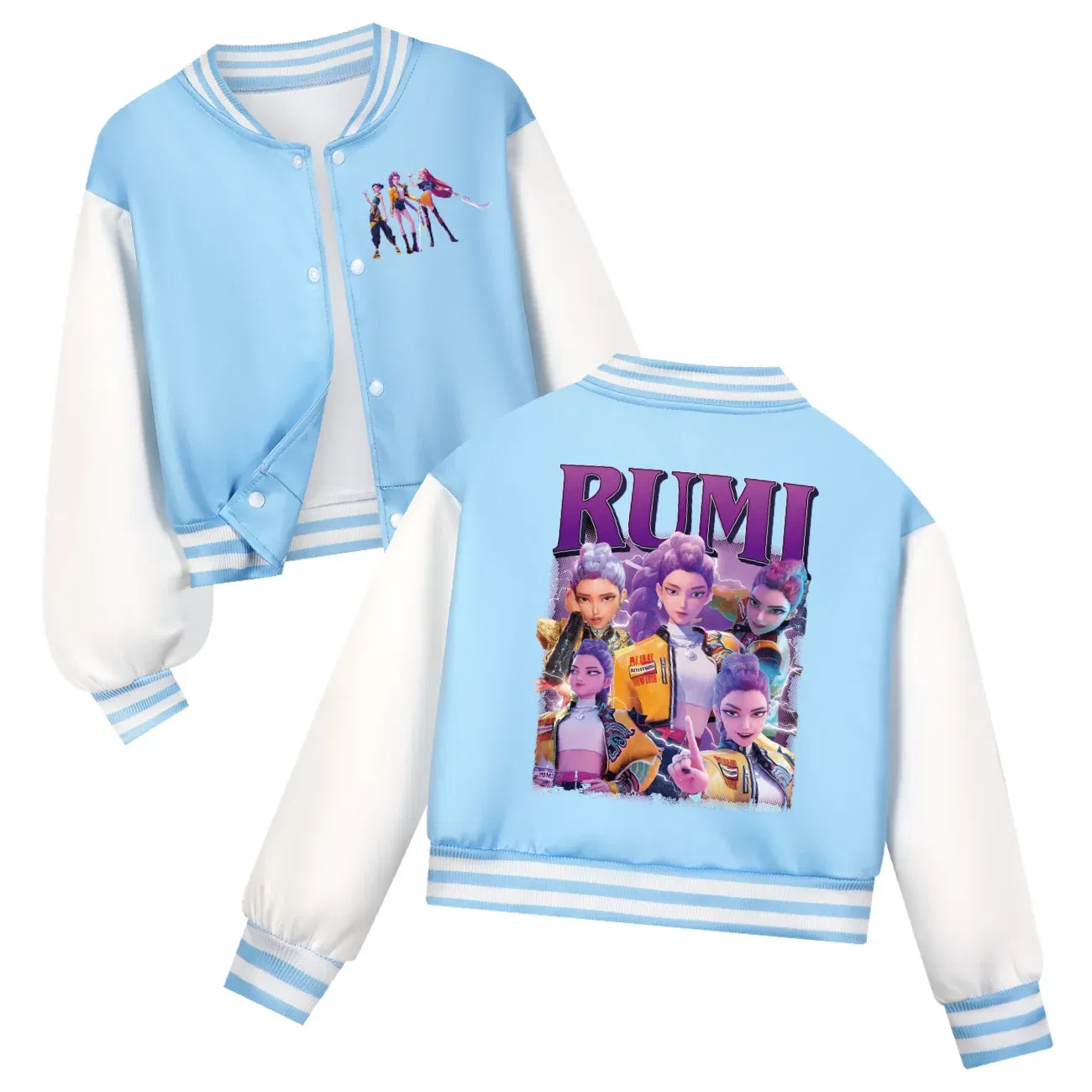 Color: Red, Kid Size: 5 - Kids KPop Demon Hunters Huntrix Clothes Boys Baseball Uniform Spring Autumn Girls Baby Casual Hoodies Children Costume