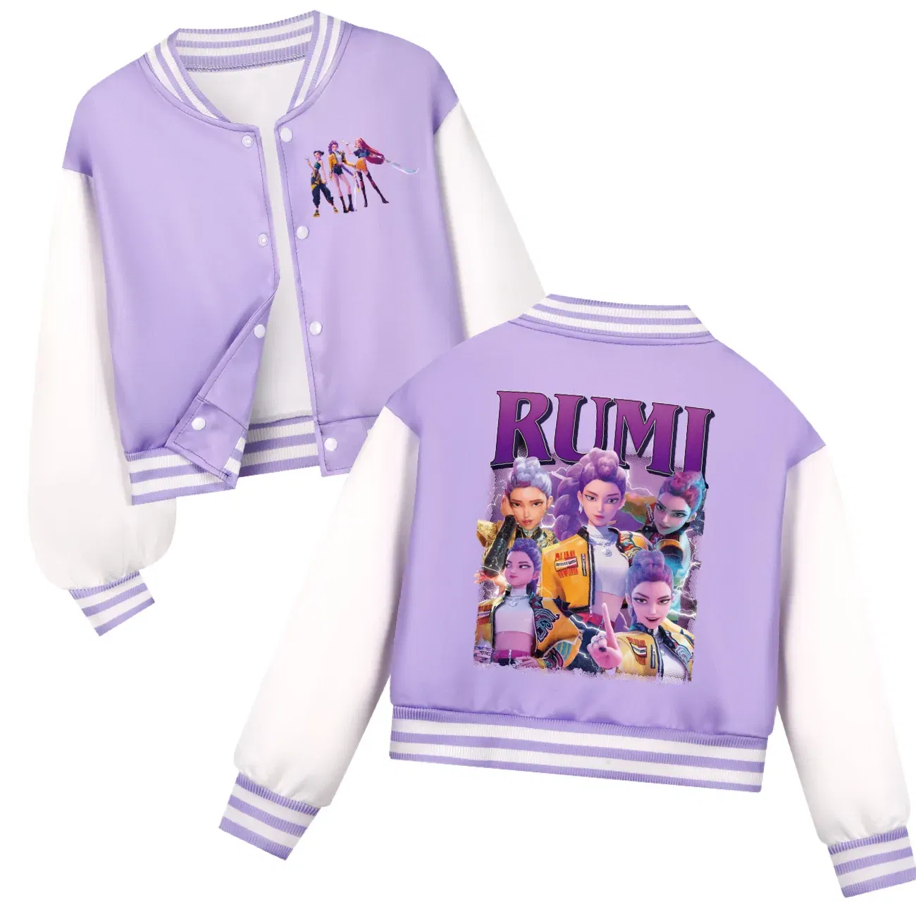 Color: Red, Kid Size: 5 - Kids KPop Demon Hunters Huntrix Clothes Boys Baseball Uniform Spring Autumn Girls Baby Casual Hoodies Children Costume