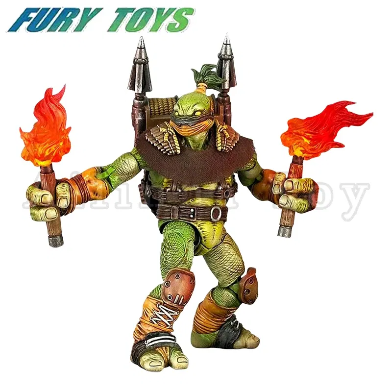 Color: black - Fury Toys 1/12 5inches Action Figure Wave 3 Rage Samurai Force Turtle Summer Anime Model