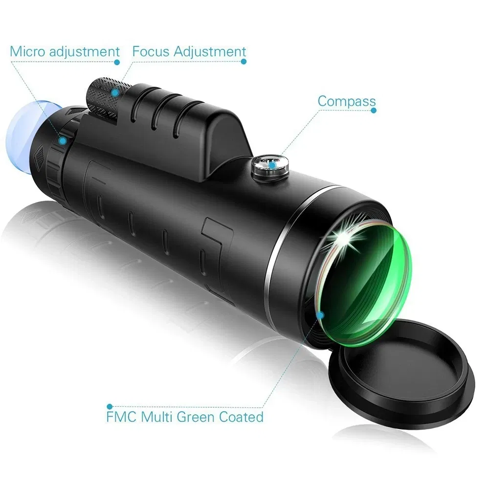 Color: Silver - Universal 40X60 Optical Glass Zoom Telescope Telephoto Mobile Phone Lens For iPhone 8 11 Huawei Samsung All Smartphones Lenses