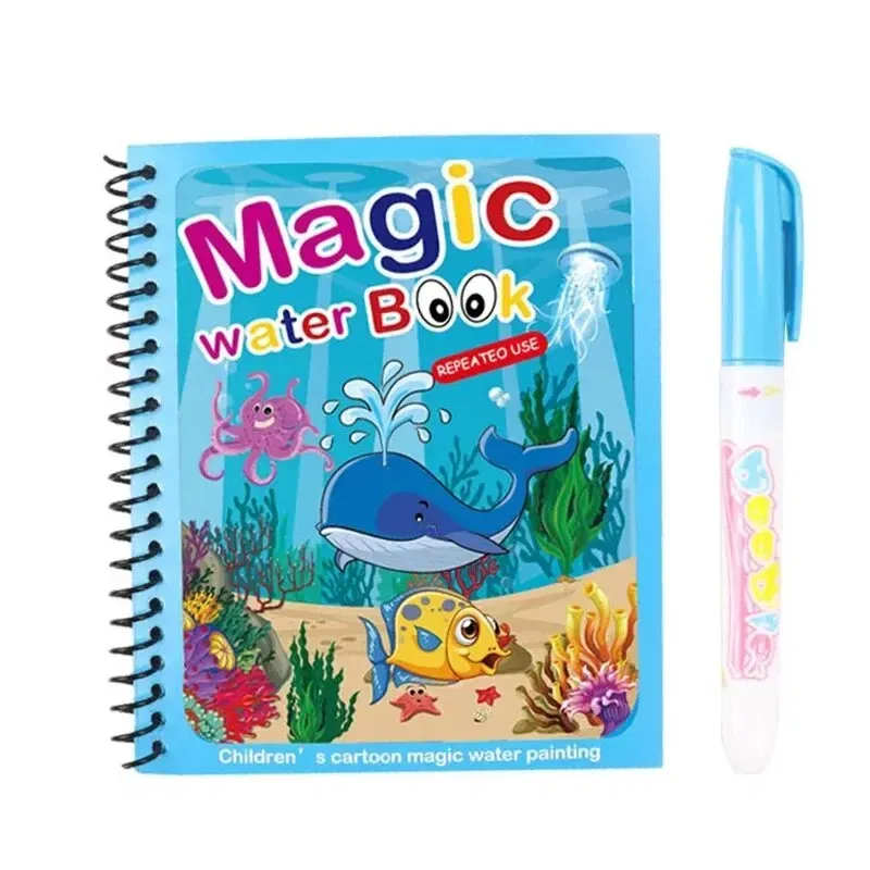 Color: PURPLE - NEW Kids Magic Water Drawing Books Coloring Books Painting Toys for Kids Birthday Christmas New Year Gift for Boys and Girls