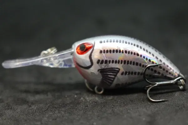 Color: Chocolate - wLure Crankbait Wobble Fishing Lure 6cm 5g Deep Diving Tight Action Fresh Water Hard Bait Floating 8# Hooks Insect Bait C770