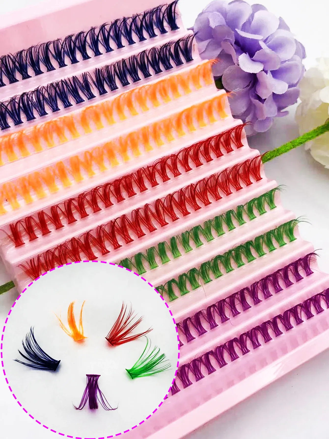 Thickness: 0.07mm, Curl: D, Color: Brushed Slate - DIY Large Capacity Hair, Natural and Thick Style, 30P/40P Can Be Matched at Will