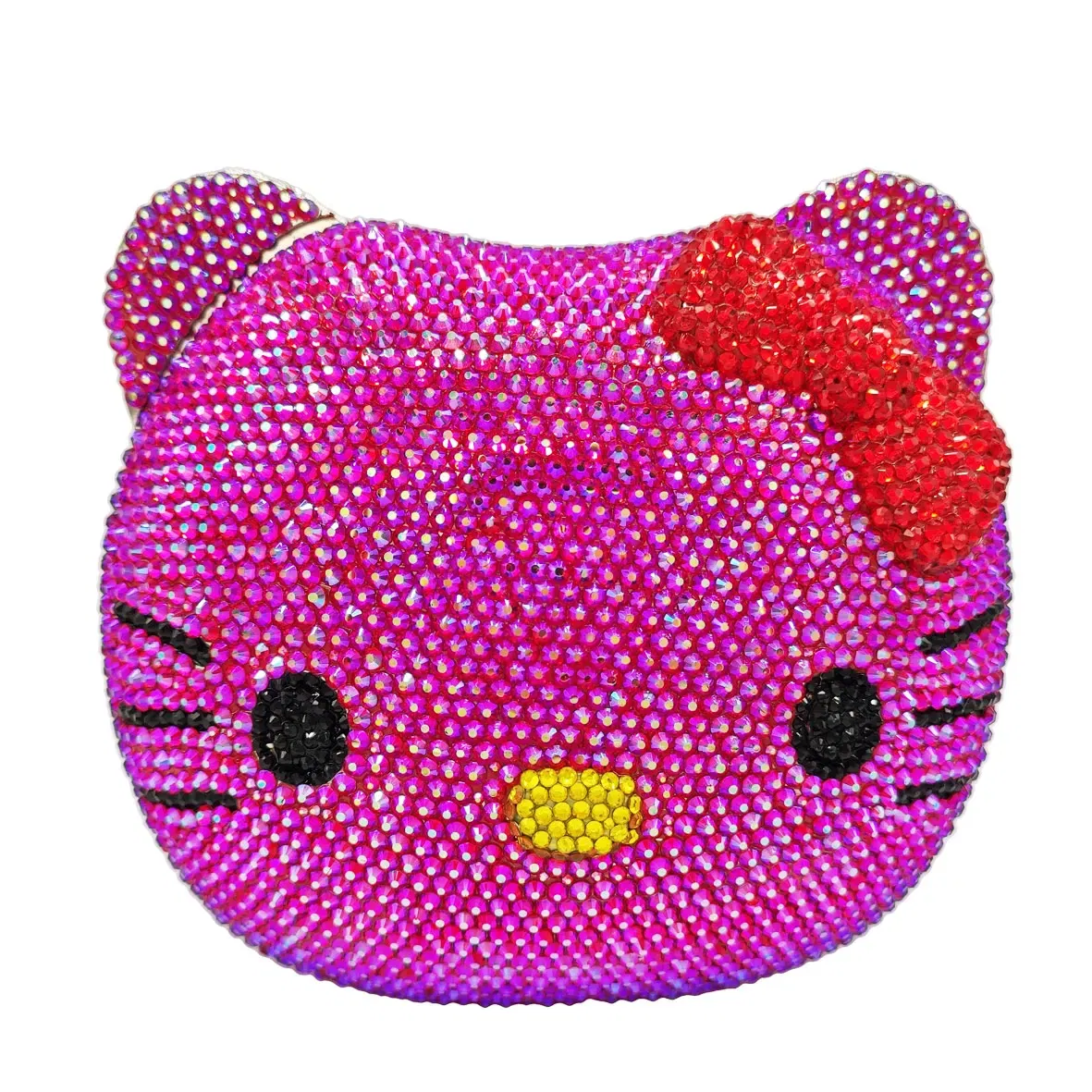 Color: Dark Grey - Luxury Navy Blue Crystal Animal Evening Bags Cat Designer Party Purse Ladies Clutch Bags Women Handbags
