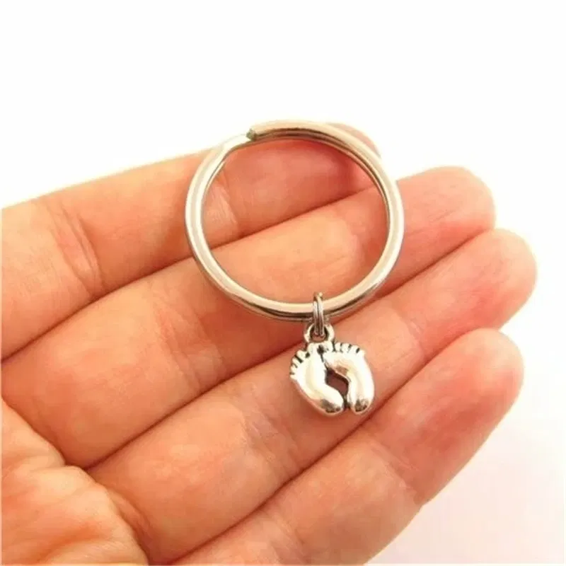 Baby Feet Keychain, Baby Feet Keyring, New Mom Accessories, Baby Shower Gift, Baby Feet Charm, Baby Feet Accessories, New Mom