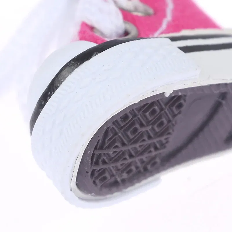 Color: Orange - 3.5cm Mini Finger Shoes Canvas Toys Boots Cute 1/6 Doll Shoes Skateboard Shoe
