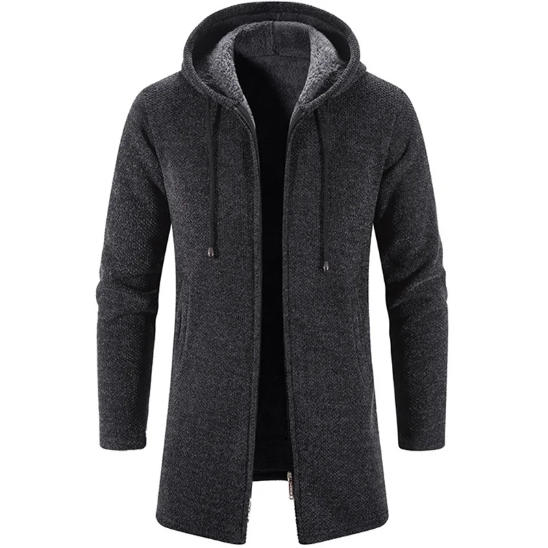Color: Beige, Size: XL - 2025 New Autumn Men's Long Sleeve Sweatshirts for Men with Zipper Hooded Mens Oversize Winter Top Jacket Coat Warm Streetwear